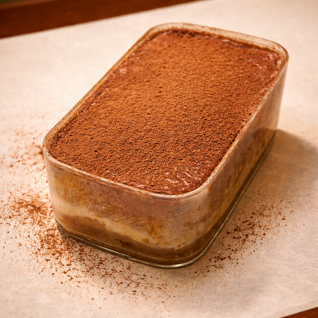 Tiramisu délicat en verre